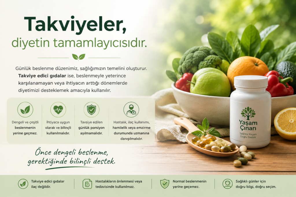 Takviyeler, Diyetin Tamamlayıcısıdır takviyeler